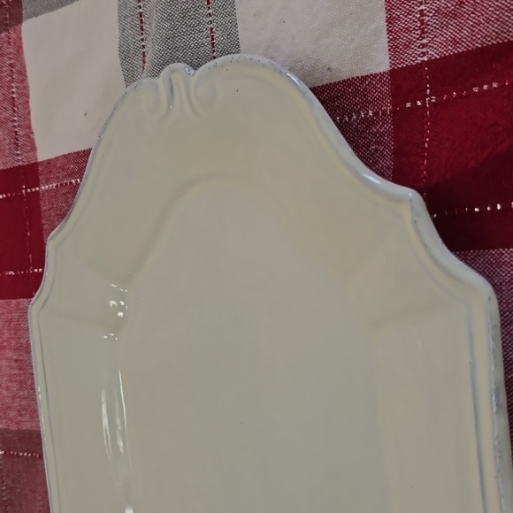 Vintage Ethan Allen Made In Italy Fatto A Mano Ceramic Serving Platter White - Picture 5 of 14